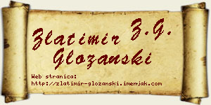 Zlatimir Gložanski vizit kartica